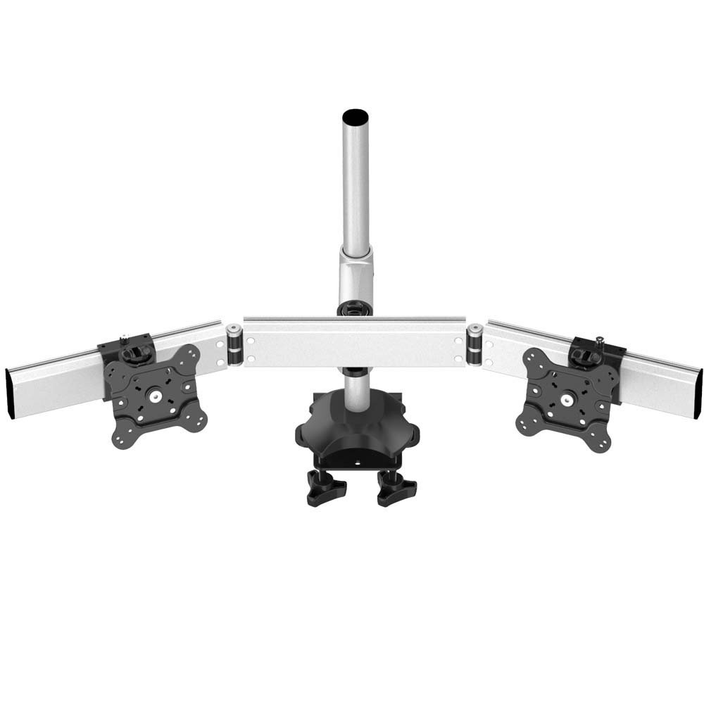 Dual Monitor Stand Oval or Straight w/ Quick Release Single Arm - BL-DM154