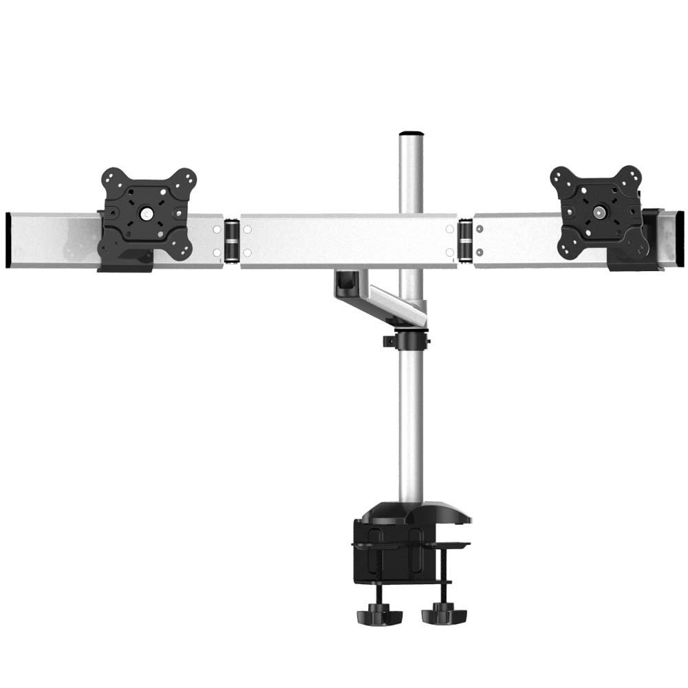 Dual Monitor Stand Oval or Straight w/ Quick Release Single Arm - BL-DM154