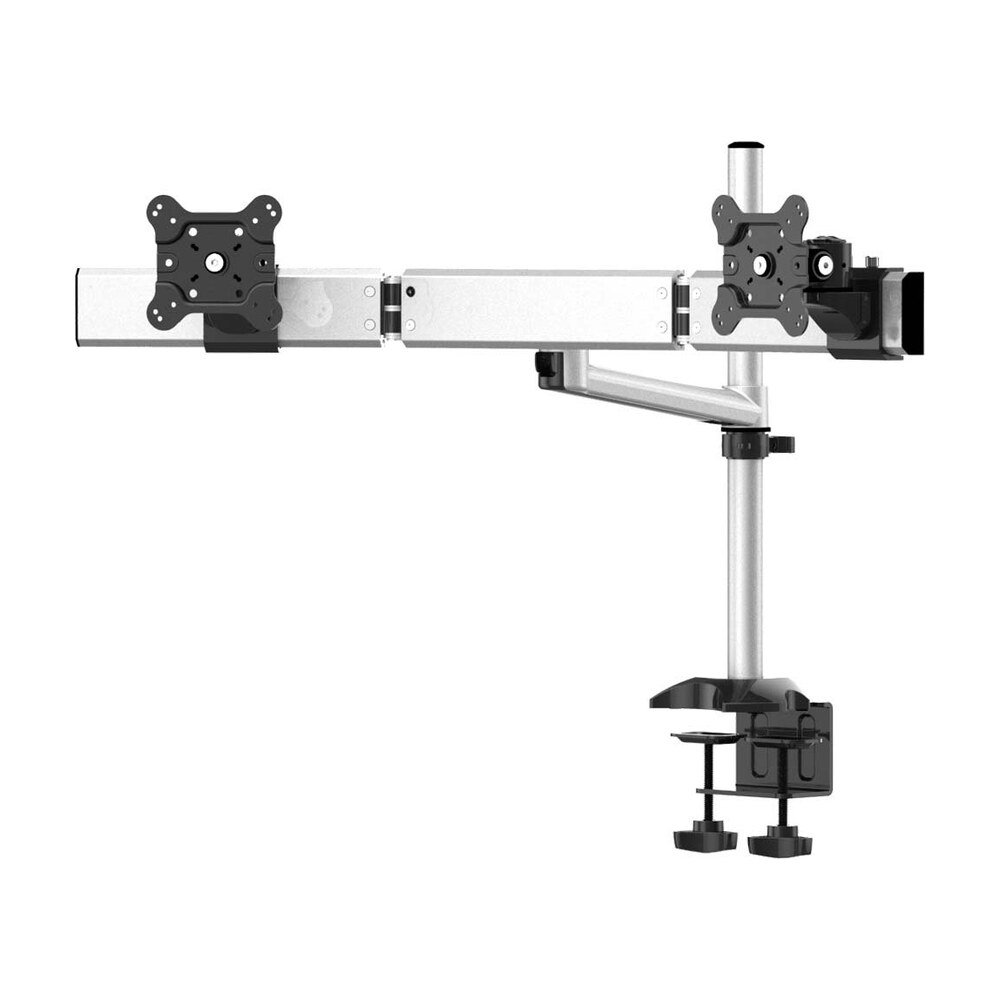 Dual Monitor Stand Oval or Straight w/ Quick Release Single Arm - BL-DM154