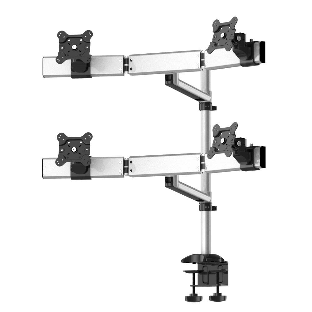 Quad Monitor Stand 2X2 w/ Quick Release & Single Arm - BL-DM159
