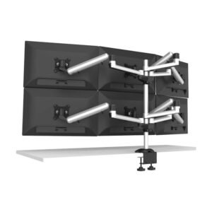 6 Monitor Stand 3X2 w/ Independent Full Motion & Quick Release