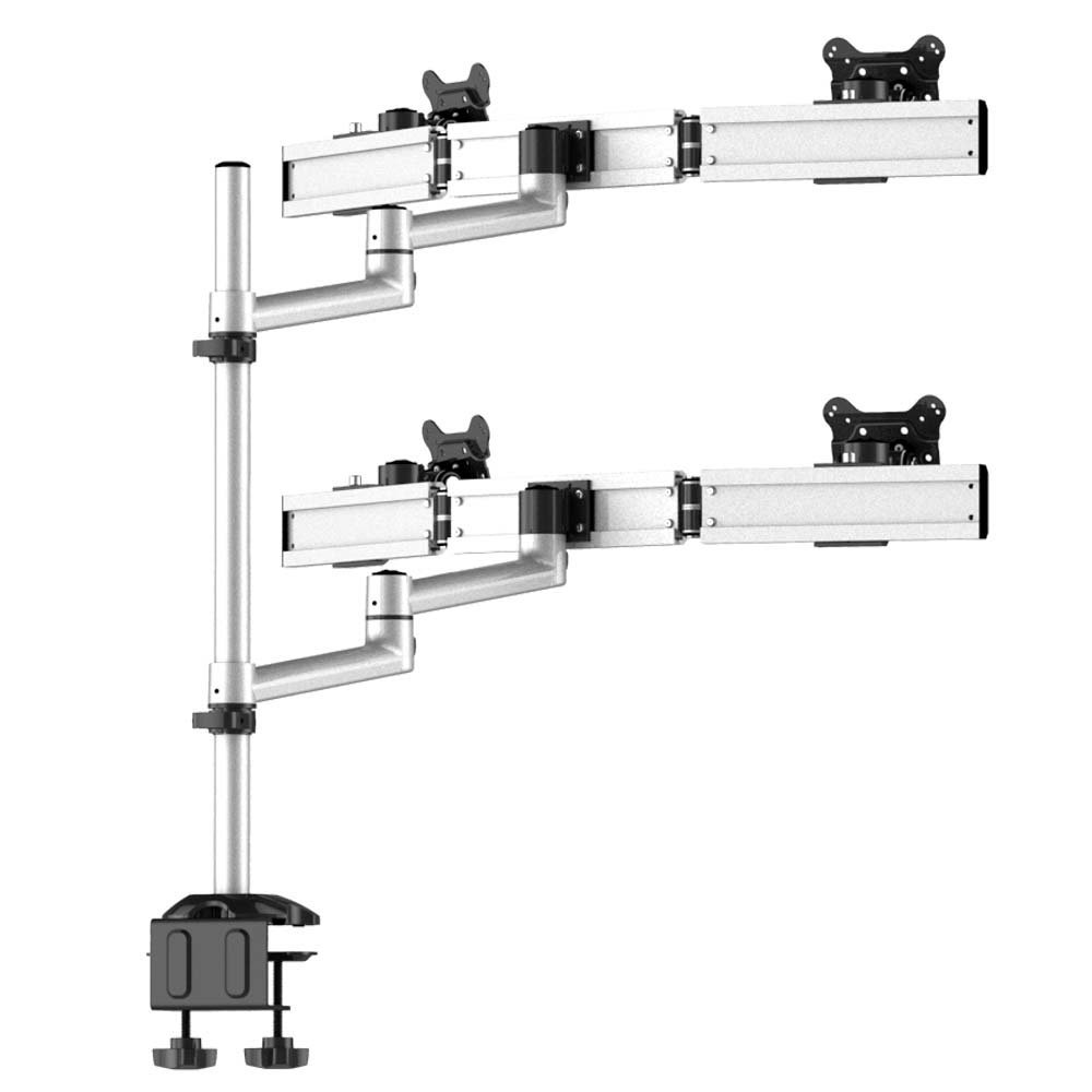 Quad Monitor Stand 2X2 w/ Quick Release & Dual Arm - BL-DM160