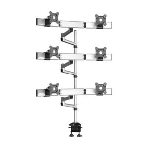 6 Monitor Stand Oval or Straight Quick Release Dual Extension Arm - BL-DM181