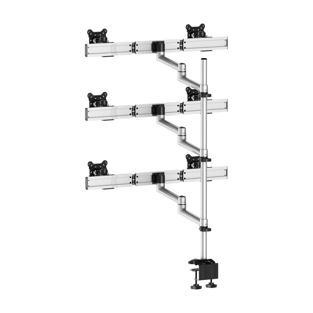 6 Monitor Stand Oval or Straight Quick Release Dual Extension Arm - BL-DM181