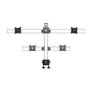 Five Monitor Desk Mount Pyramid or Reverse w/ Quick Release
