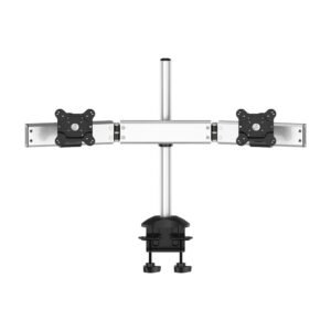 Dual Monitor Stand Oval or Straight Low Profile w/ Quick Release