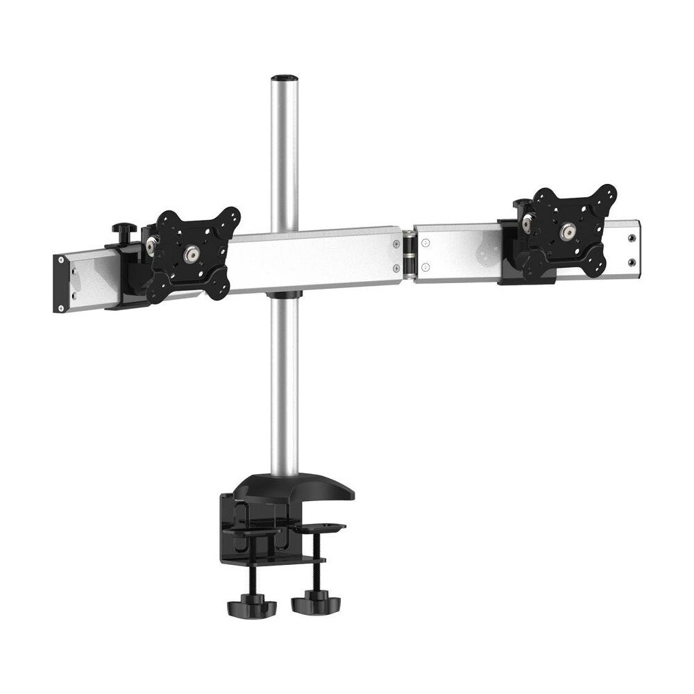 Dual Monitor Stand Oval or Straight Low Profile w/ Quick Release - BL-DM153