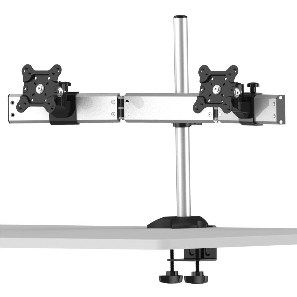 Dual Monitor Stand Oval or Straight Low Profile w/ Quick Release - BL-DM153