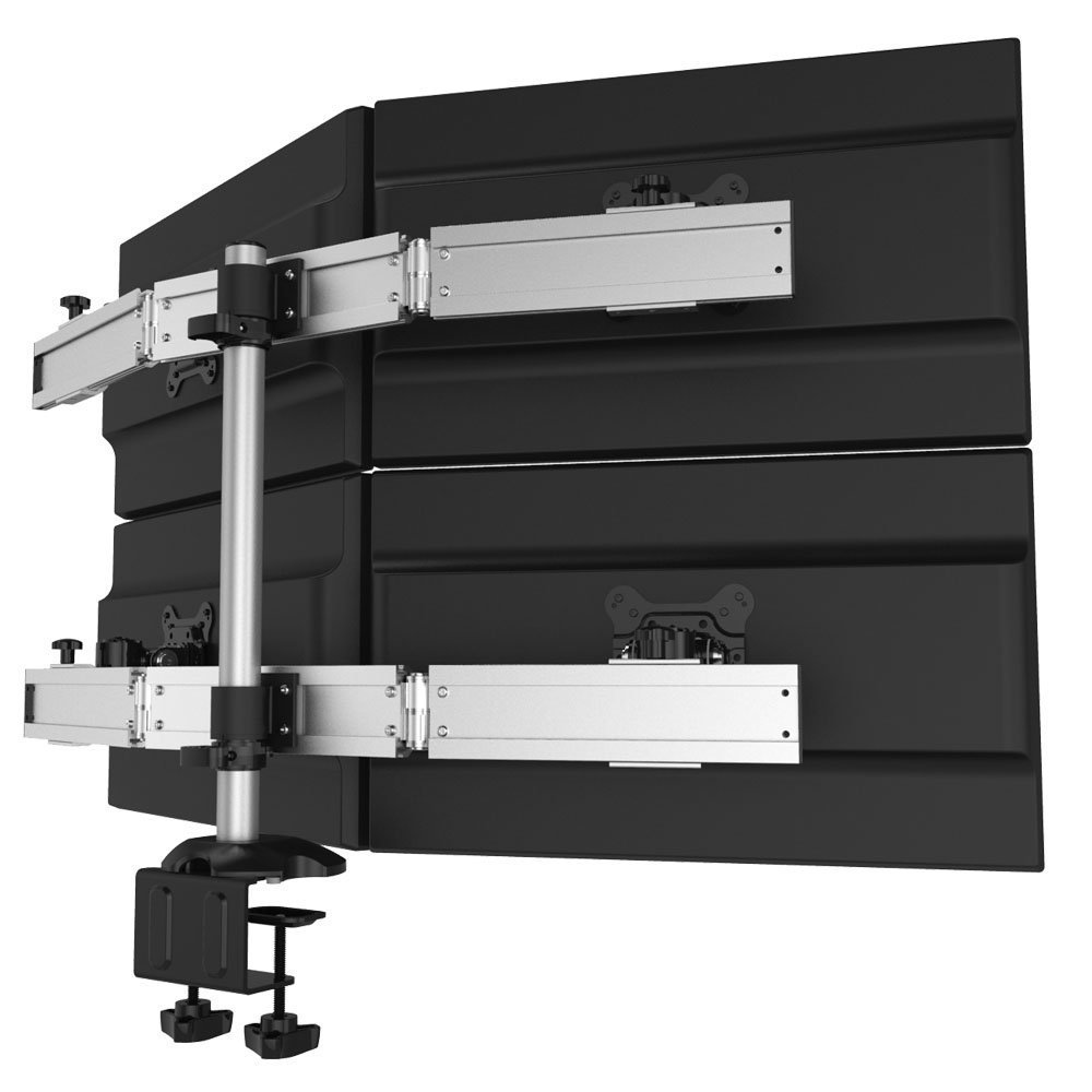 Quad Monitor Stand 2X2 w/ Quick Release & Low Profile - BL-DM158