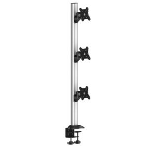 Triple Monitor Stand Heavy Duty 3X1 w/ 2-in-1 Base & Quick Release