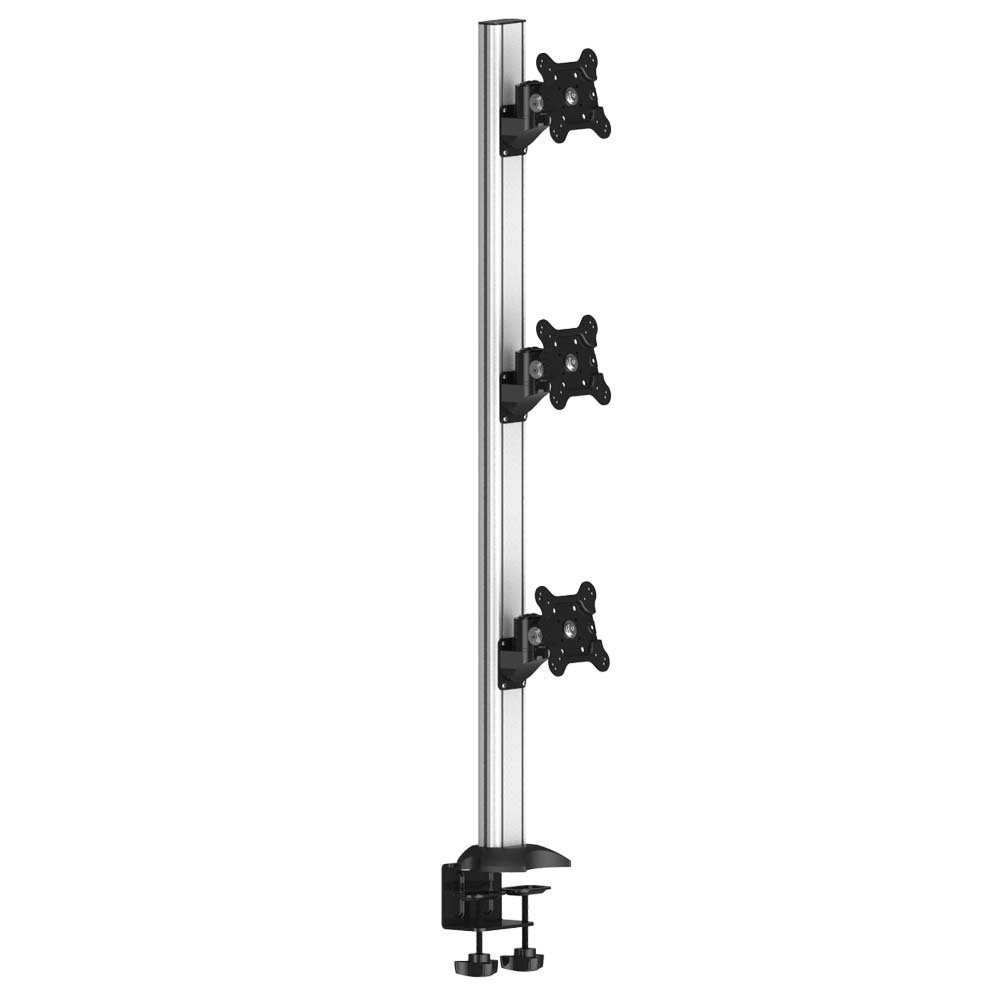 Triple Monitor Stand Heavy Duty 3X1 w/ 2-in-1 Base & Quick Release - BL-DM171