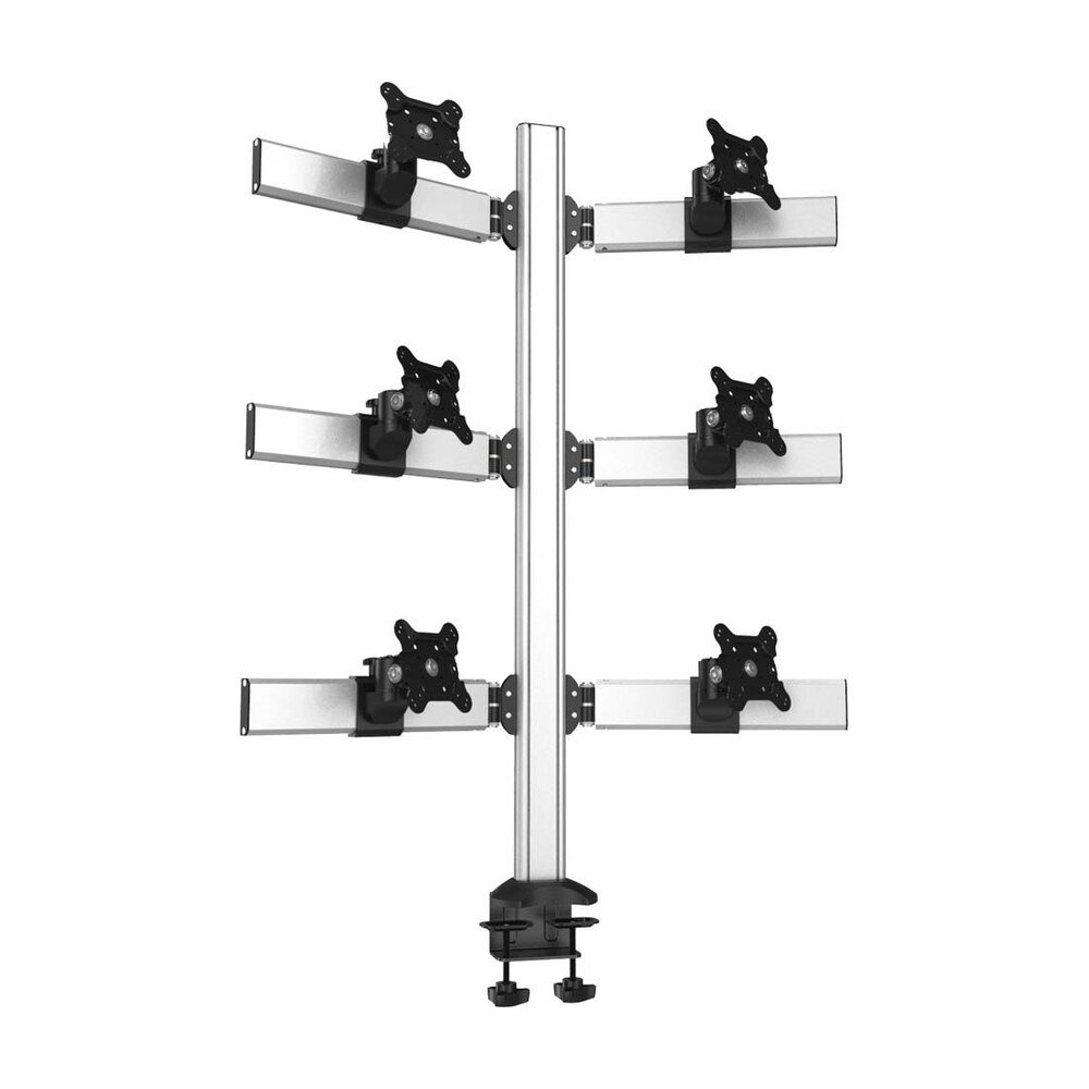 6 Monitor Stand 3X2 Oval or Straight w/ 2-in-1 Base Quick Release - BL-DM175