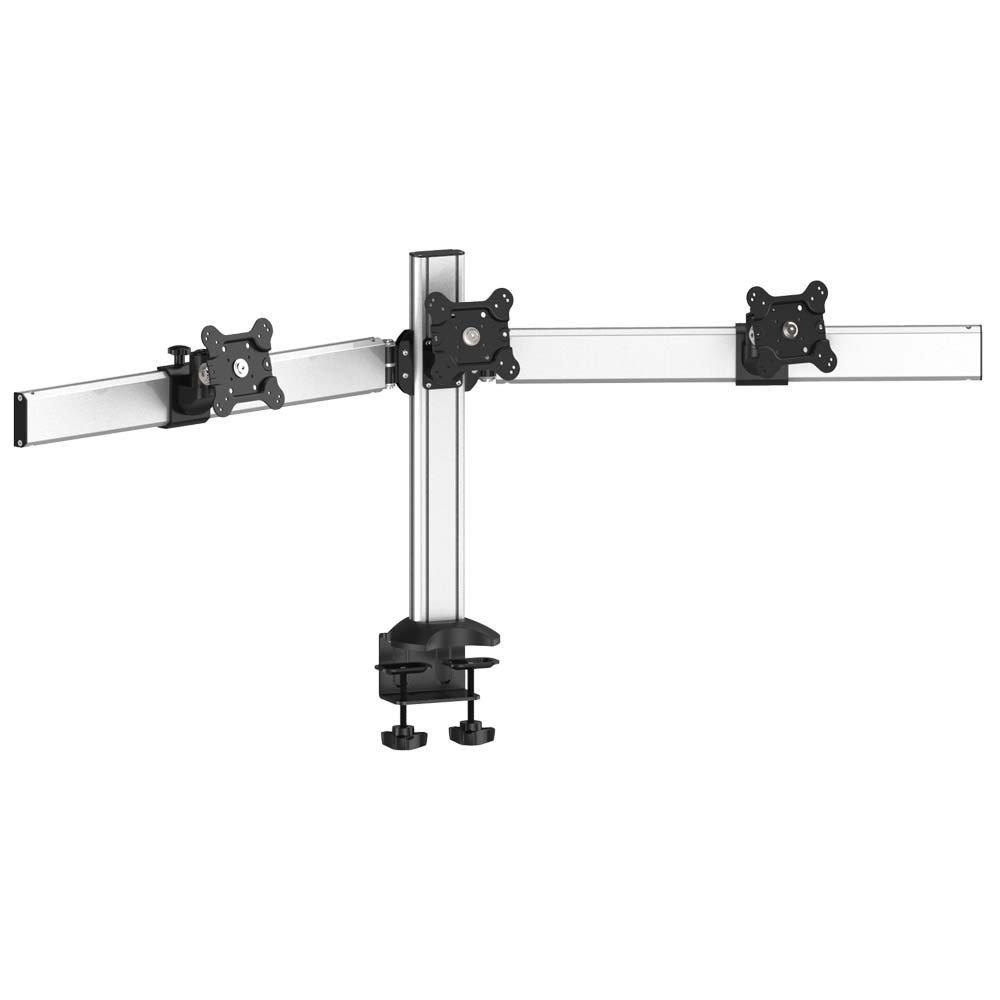 Triple Monitor Stand Oval or Straight w/ 2-in-1 Base & Quick Release - BL-DM176