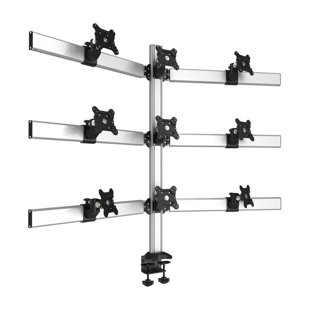 9 Monitor Stand 3X3 Oval or Straight w/ 2-in-1 Base & Quick Release - BL-DM178