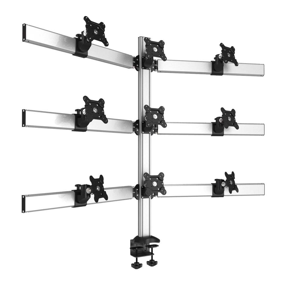9 Monitor Stand 3X3 Oval or Straight w/ 2-in-1 Base & Quick Release - BL-DM178