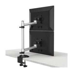 Dual Monitor Stand Up and Down w/ Quick Release & Single Arms