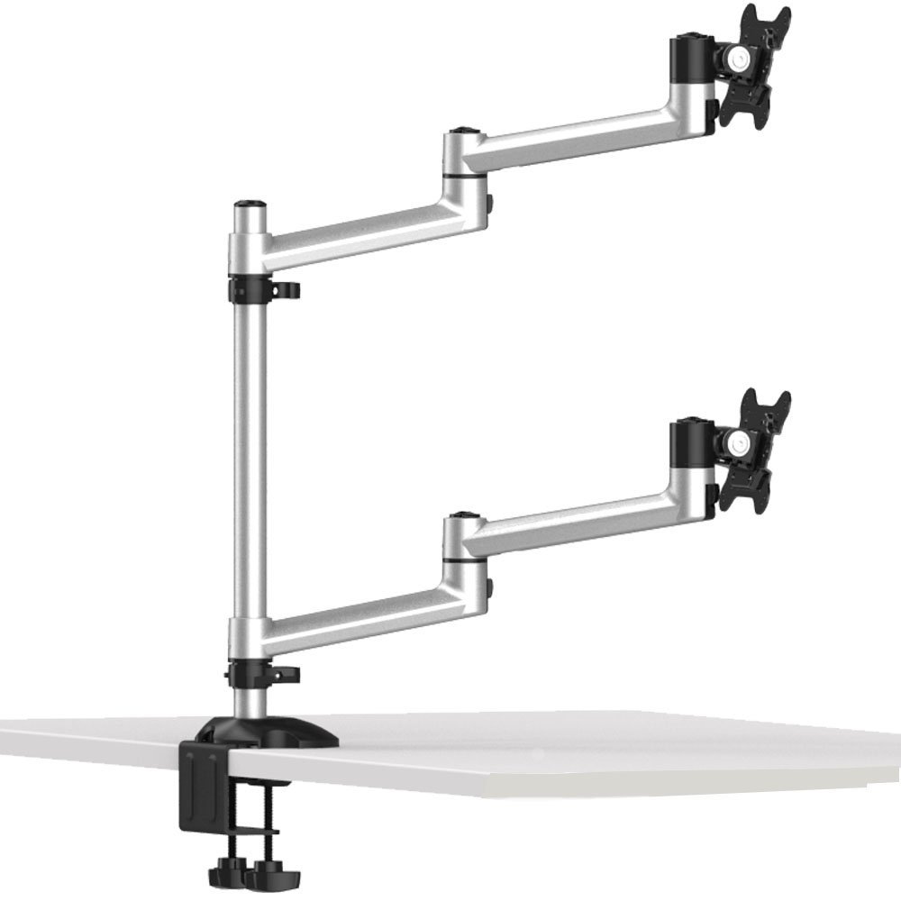 Dual Monitor Stand Up and Down w/ Quick Release & Dual Arms - BL-DM132