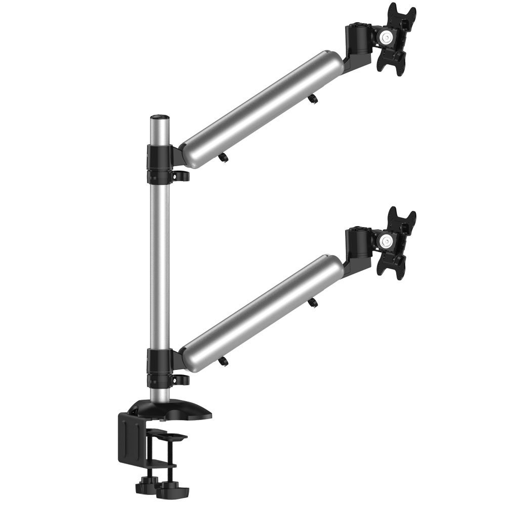 Dual Monitor Stand Top-Down w/ Quick Release & Spring Arms - BL-DM134