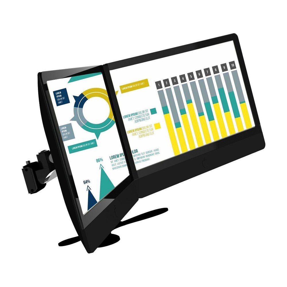 Dual Monitor Stand Side by Side w/ Low Profile - BL-PF121