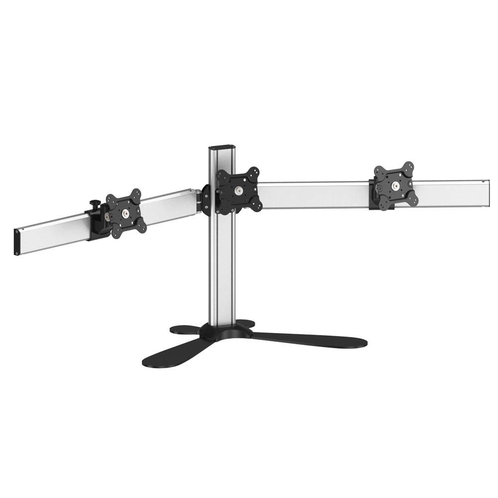 Triple Monitor Stand Side by Side Oval or Straight w/ Quick Release - BL-PF123