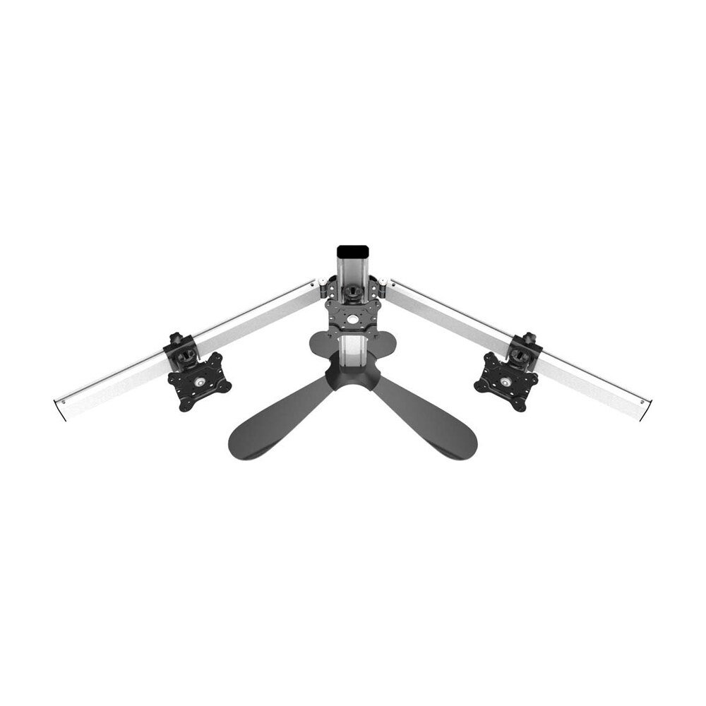 Triple Monitor Stand Side by Side Oval or Straight w/ Quick Release - BL-PF123