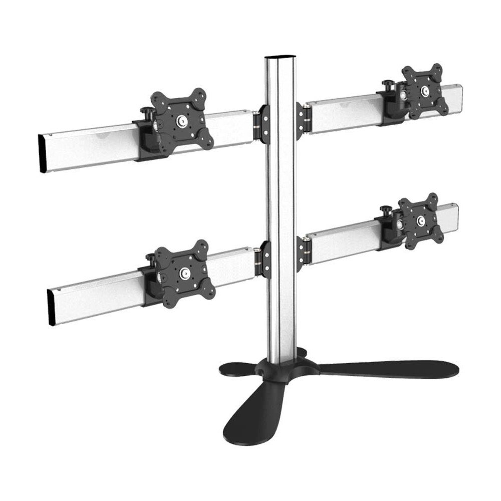 Quad Monitor Stand 2X2 Oval or Straight w/ Quick Release - BL-PF124