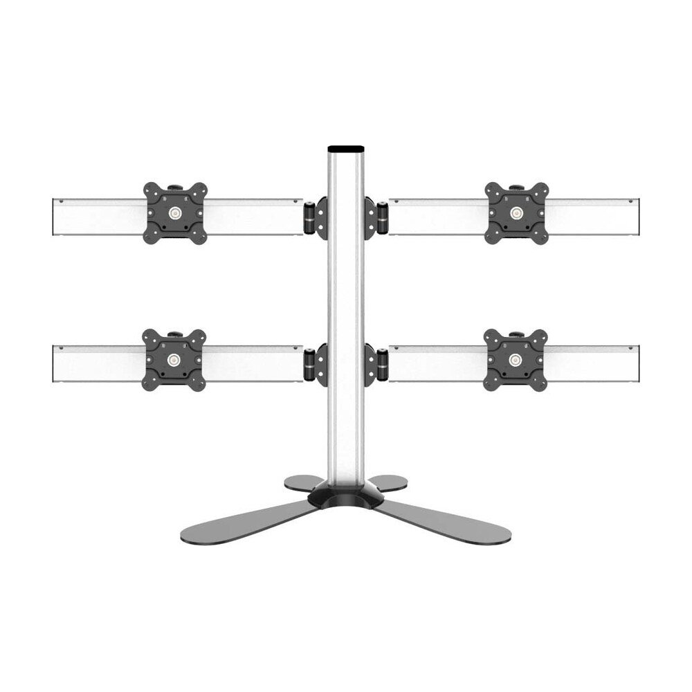 Quad Monitor Stand 2X2 Oval or Straight w/ Quick Release - BL-PF124