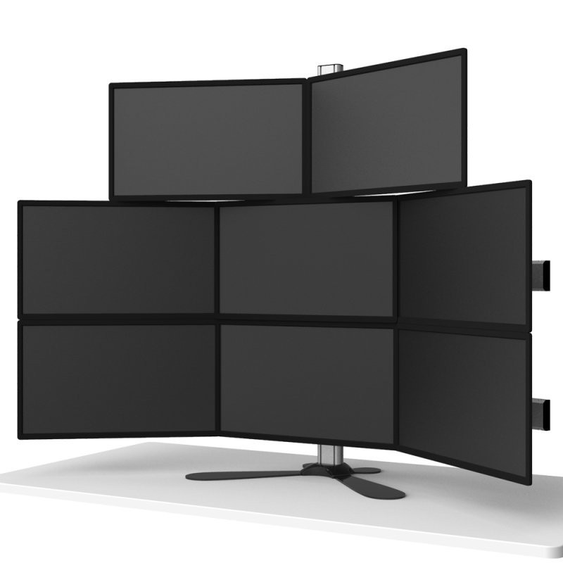 8 Monitor Stand Quick Release w/ Pyramid or Inverted Pyramid Setup - BL-PF343
