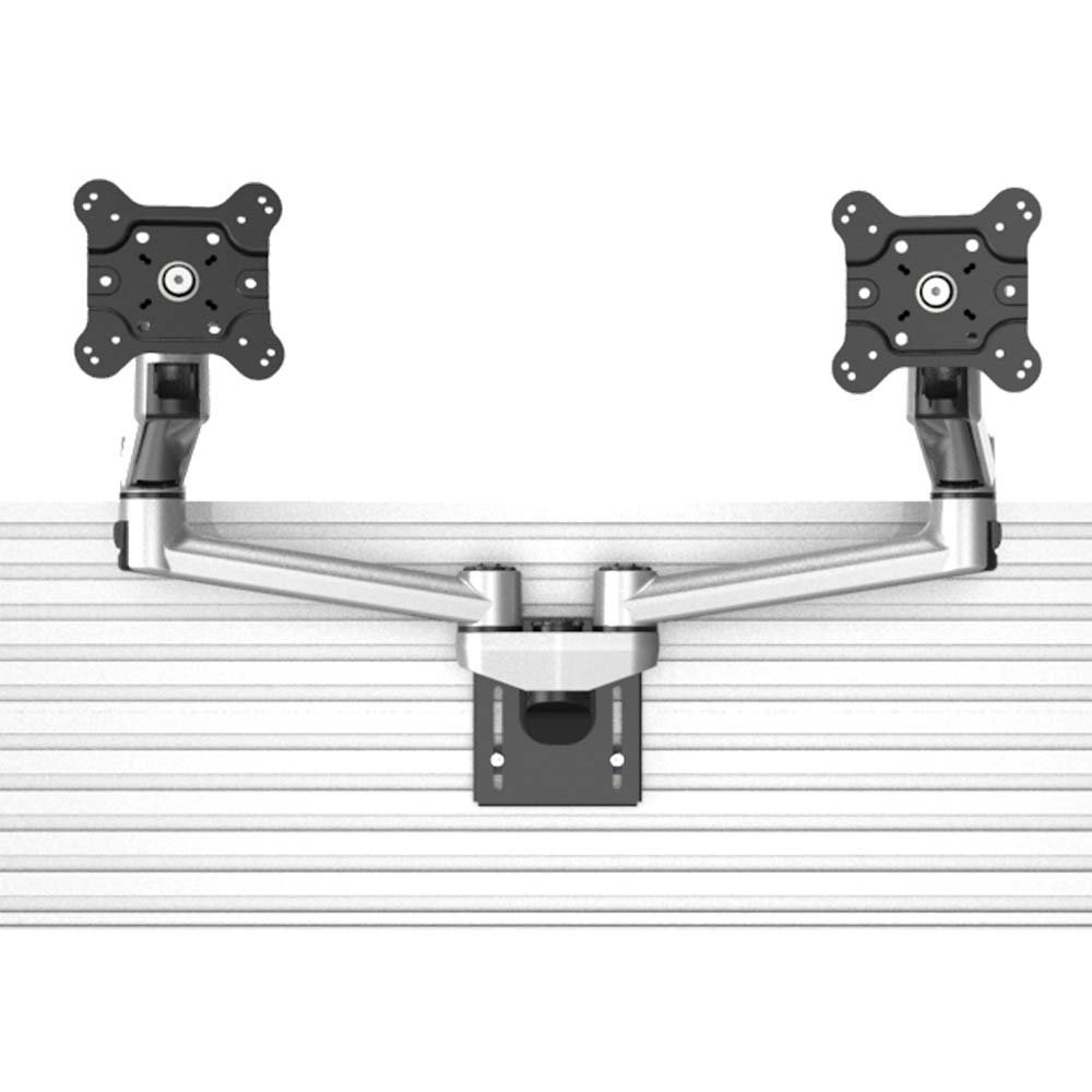 Dual VESA Mount for Slatwall w/ Quick Release Dual Arm - BL-S283