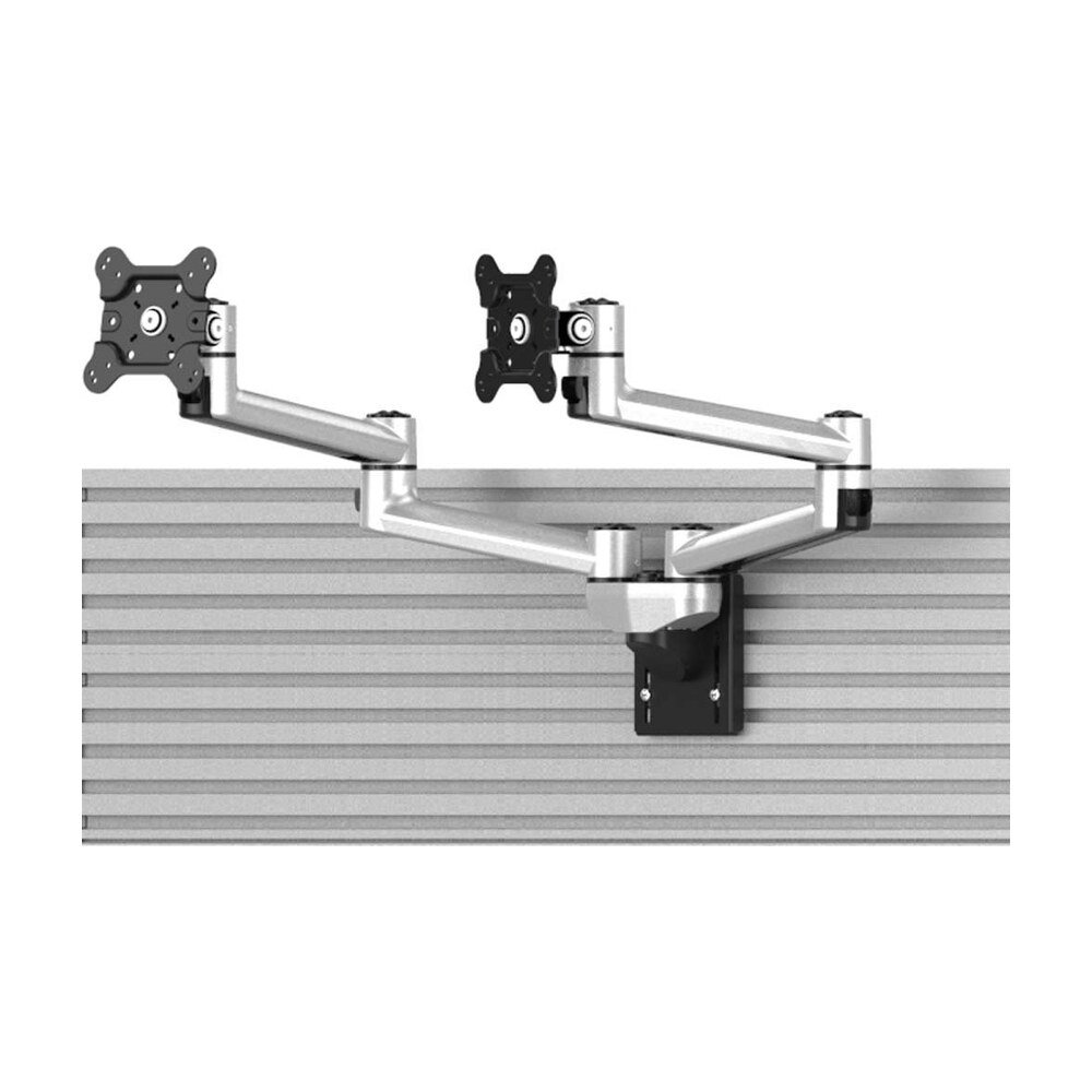 Dual VESA Mount for Slatwall w/ Quick Release Dual Arm - BL-S283
