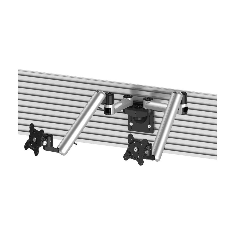 Dual VESA Mount for Slatwall w/ Full Motion & Quick Release - BL-S284