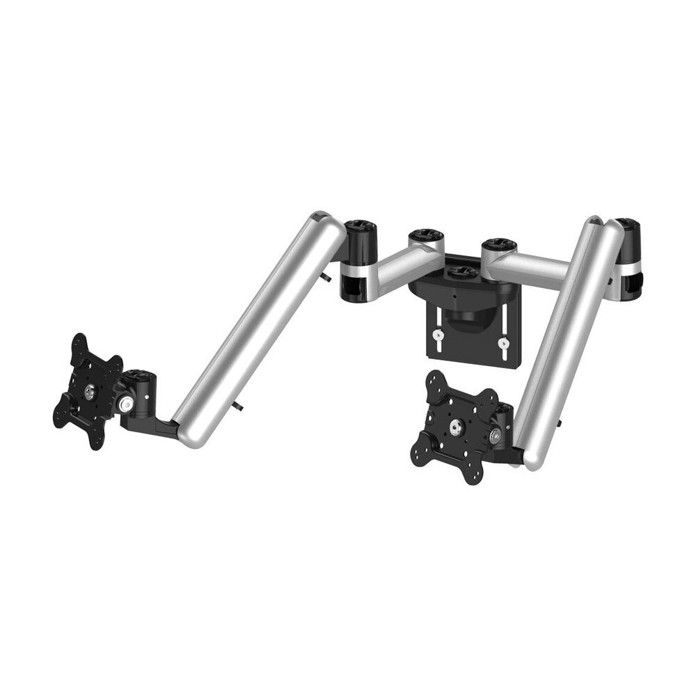 Dual VESA Mount for Slatwall w/ Full Motion & Quick Release - BL-S284