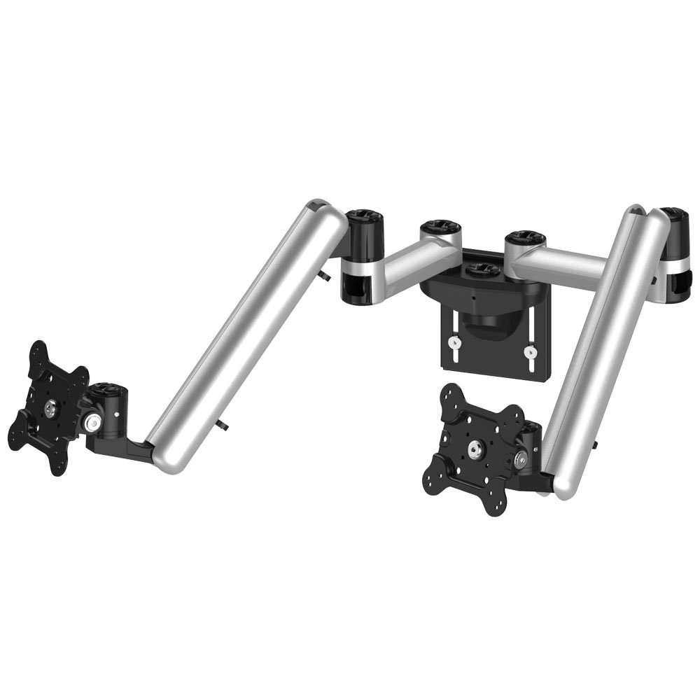 Dual VESA Mount for Slatwall w/ Full Motion & Quick Release - BL-S284