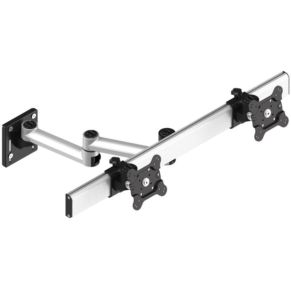 Dual VESA Mount for Slatwall Side by Side Quick Release w/ Dual Arm - BL-S292