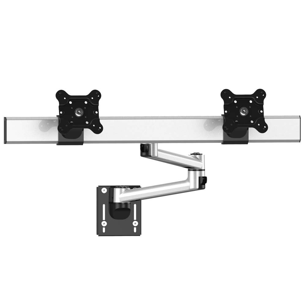 Dual VESA Mount for Slatwall Side by Side Quick Release w/ Dual Arm - BL-S292
