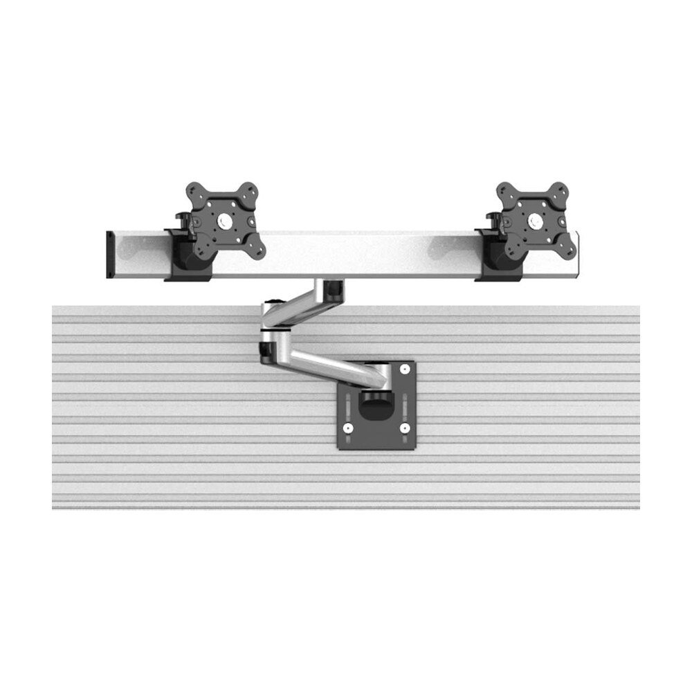 Dual VESA Mount for Slatwall Side by Side Quick Release w/ Dual Arm - BL-S292
