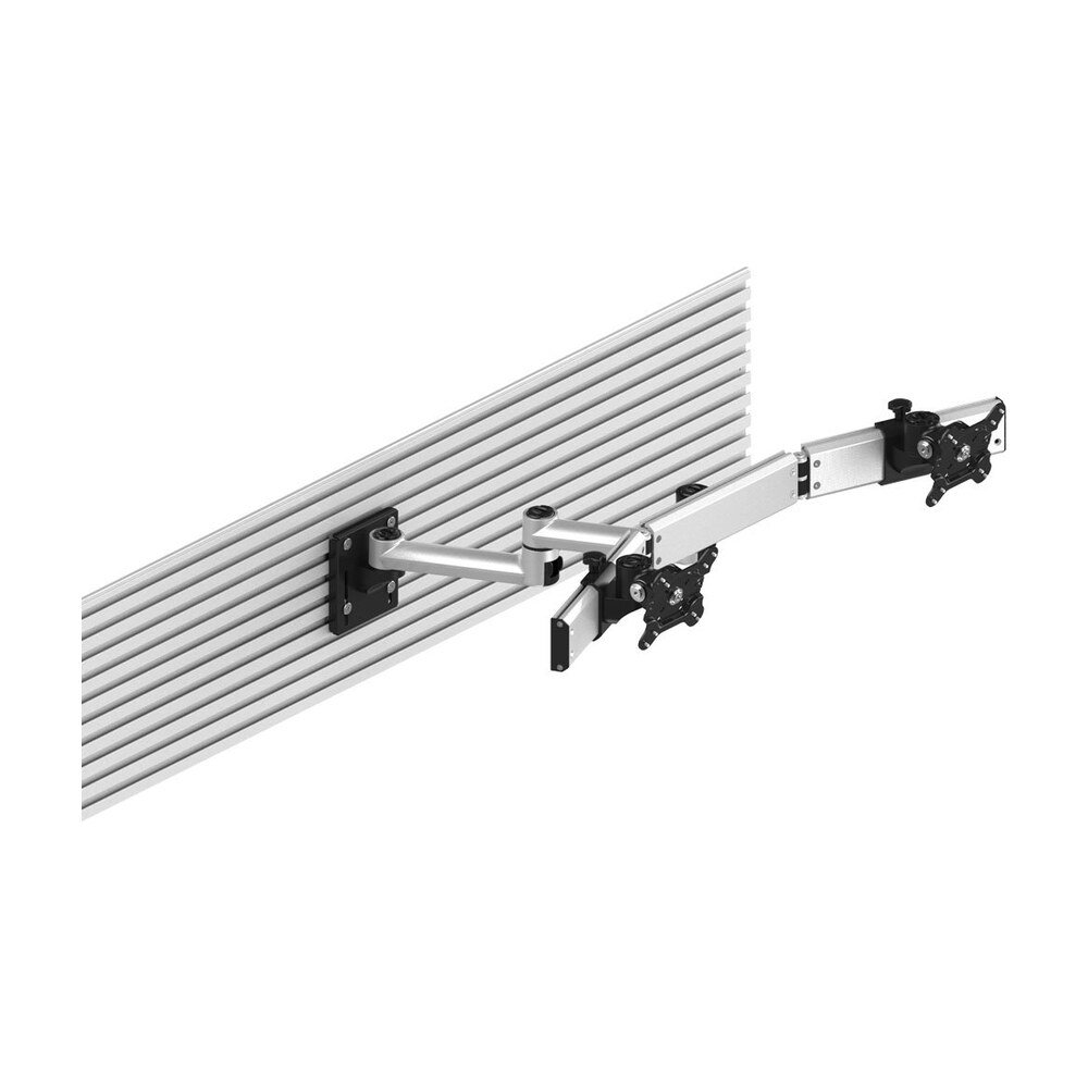 Dual VESA Mount for Slatwall Quick Release w/ Dual Arm - BL-S297
