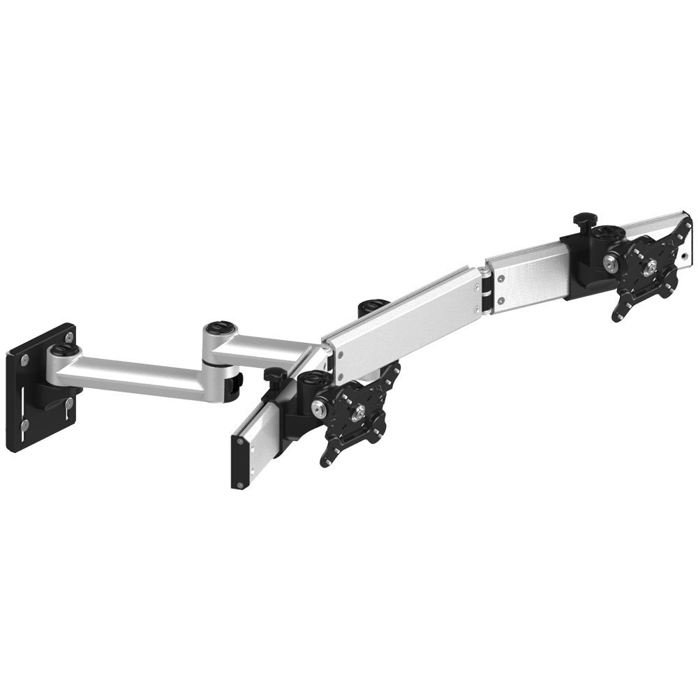 Dual VESA Mount for Slatwall Quick Release w/ Dual Arm - BL-S297