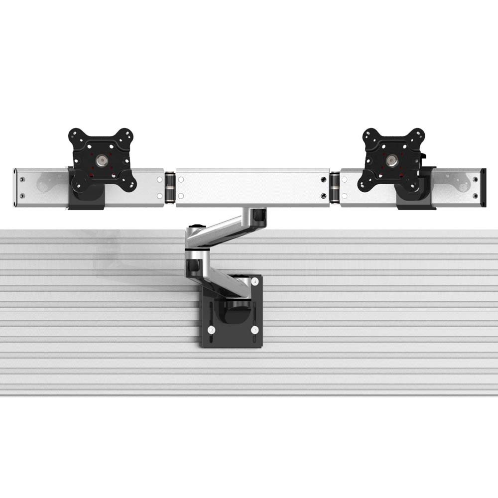 Dual VESA Mount for Slatwall Quick Release w/ Dual Arm - BL-S297