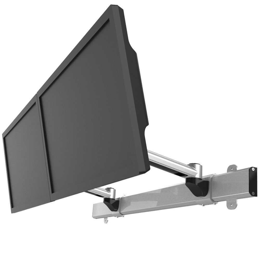 Dual VESA Wall Mount Quick Release Two Orientations w/ Single Arms - BL-W222