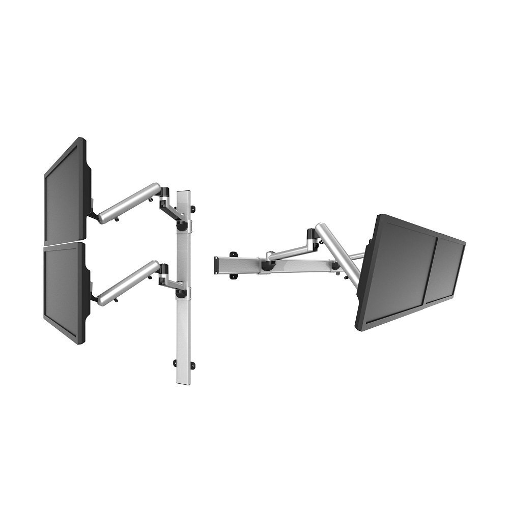 Dual VESA Wall Mount Quick Release Two Orientations w/ Full Motion - BL-W225