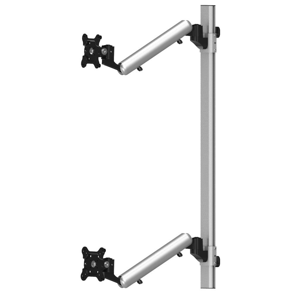 Dual VESA Wall Mount Quick Release Two Orientations w/ Spring Arms - BL-W226