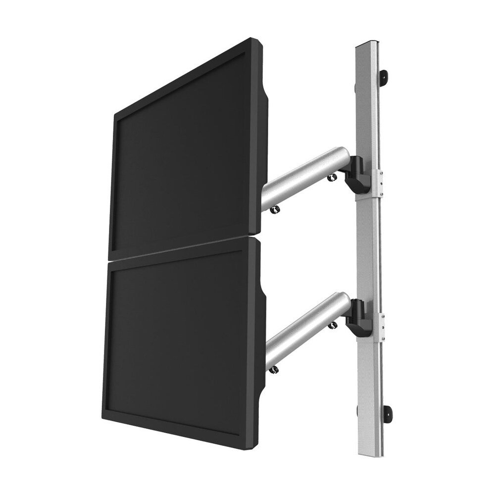 Dual VESA Wall Mount Quick Release Two Orientations w/ Spring Arms - BL-W226