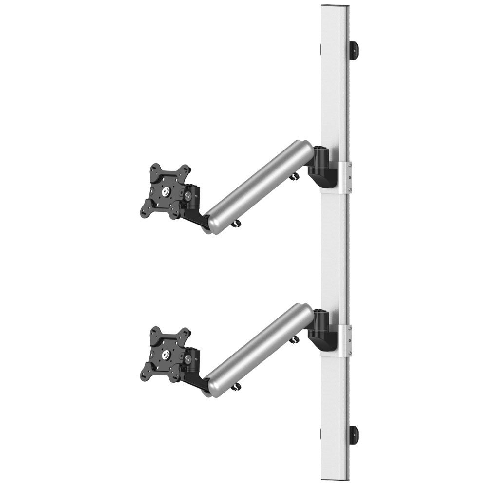 Dual VESA Wall Mount Quick Release Two Orientations w/ Spring Arms - BL-W226