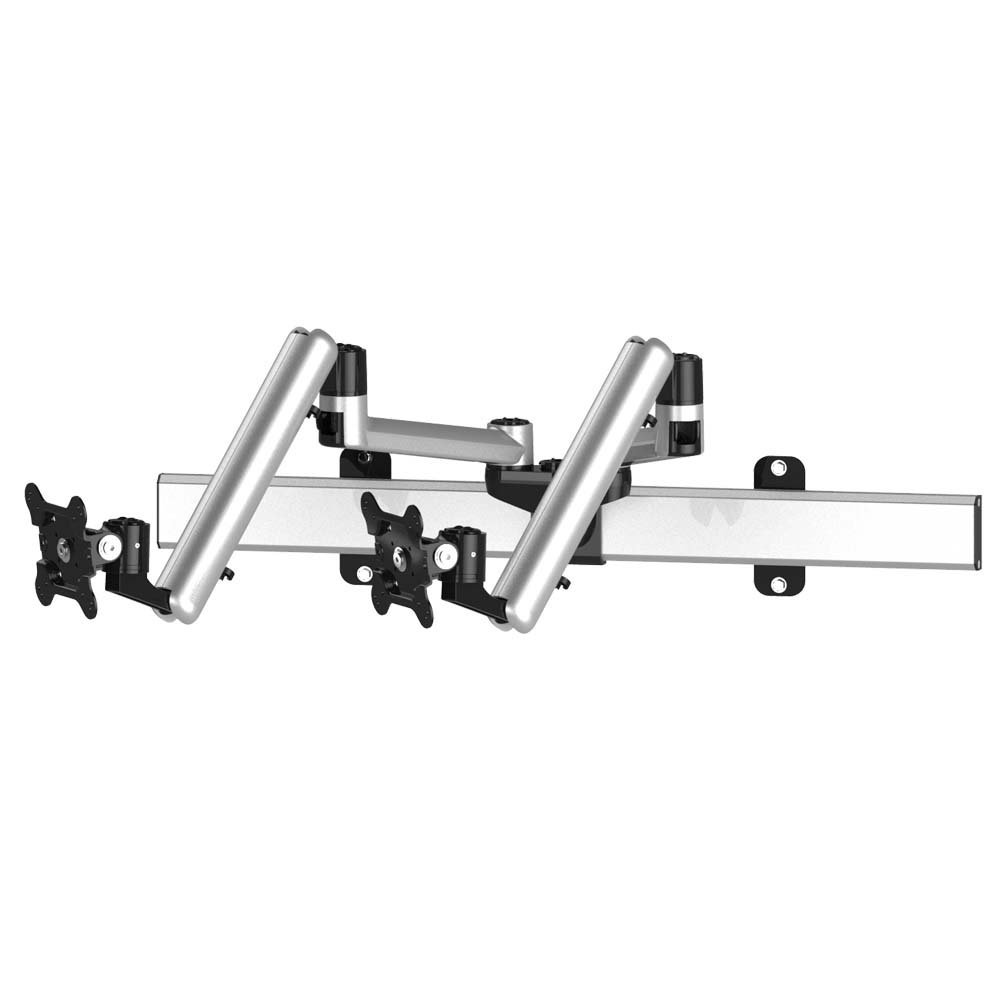 Dual Full Motion Wall Mount Quick Release w/ Simultaneous Slider - BL-W227