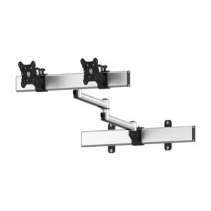 Dual VESA Wall Mount Side by Side Quick Release w/ Dual Arm