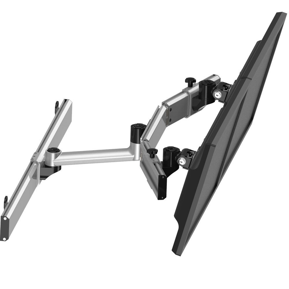 Dual VESA Wall Mount Oval or Straight w/ Quick Release & Single Arm - BL-W239