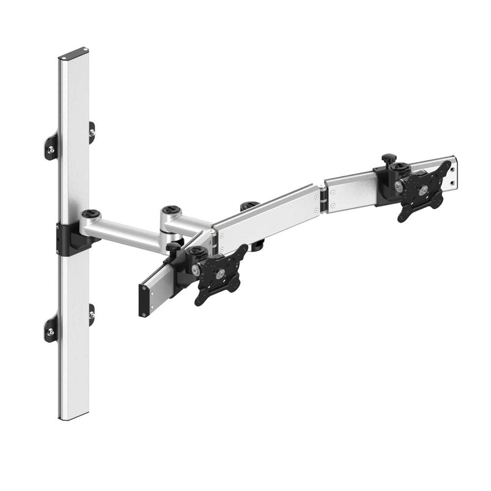 Dual VESA Wall Mount Oval or Straight Quick Release w/ Dual Arms - BL-W240