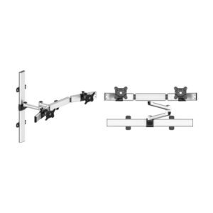 Dual VESA Wall Mount Oval or Straight Quick Release w/ Dual Arms
