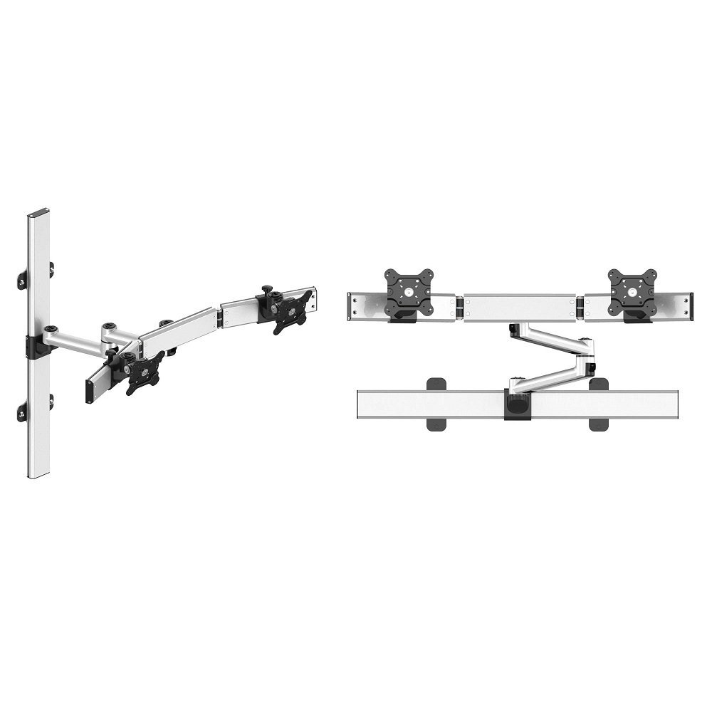 Dual VESA Wall Mount Oval or Straight Quick Release w/ Dual Arms - BL-W240